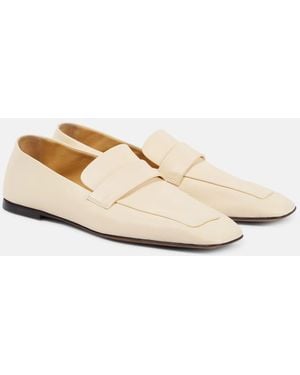 The Row Leather Loafers - Natural
