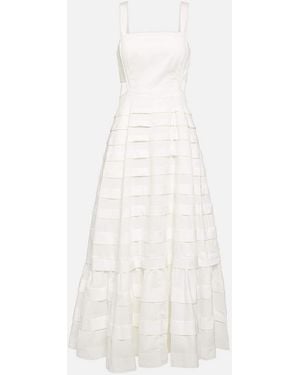 Jonathan Simkhai Tiered Cotton-Blend Maxi Dress - White