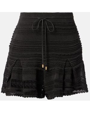 Zimmermann Lucky Knitted Lace Shorts - Black