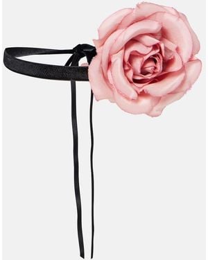 Jennifer Behr Floral-Applique Headband - Red