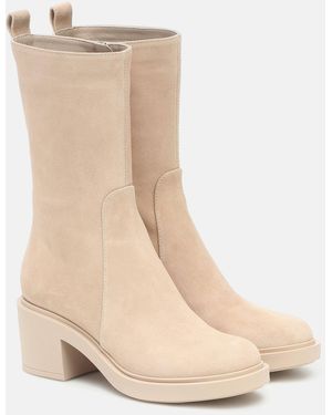 Gianvito Rossi Margaux Suede Ankle Boots in Black Lyst Canada