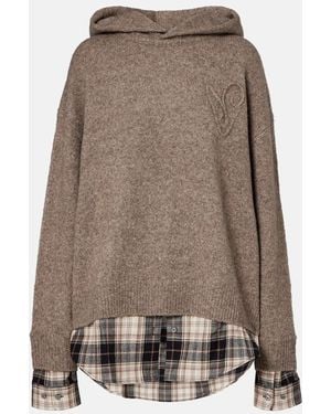 Acne Studios Layered Wool-Blend Sweater - Brown