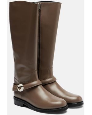Coperni Cavalier Leather Knee-High Boots - Brown