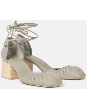 Lemaire Micro Ballerina 55 Leather Pumps - Metallic