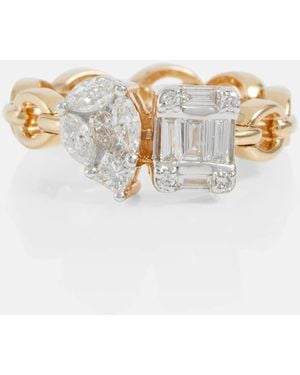 Nadine Aysoy Catena Illusion 18Kt Ring With Diamonds - White