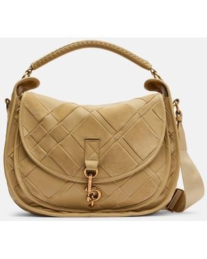 Burberry Medium Leather Shoulder Bag - Metallic