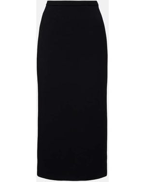 Givenchy Wool-Blend Midi Skirt - Black