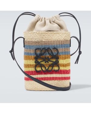 Loewe Paula's Ibiza Anagram Raffia Bucket Bag - Multicolour
