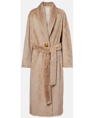 JACQUES WEI Shearling Coat - Natural