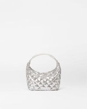 MZ Wallace Ice Multi Sequin Mini Hobo - White