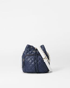 MZ Wallace Dawn/white Crosby Drawstring Bucket Bag - Blue