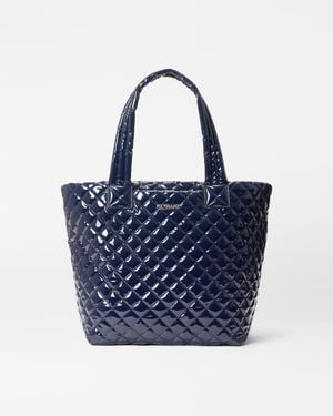 MZ Wallace Navy Lacquer Medium Metro Tote Deluxe - Blue