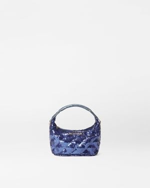 MZ Wallace Sapphire Sequin Micro Hobo - Blue