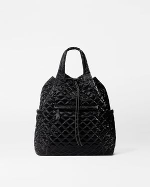 MZ Wallace Black Liquid Metro Convertible Backpack