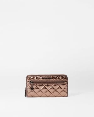MZ Wallace Copper Metallic Lacquer Crosby Long Wallet - Multicolor