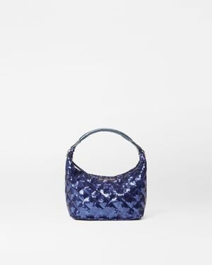 MZ Wallace Sapphire Sequin Mini Hobo - Blue