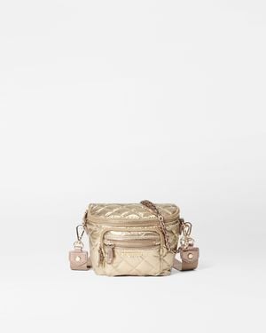 MZ Wallace Antique Gold Metallic Micro Crosby Sling - Natural