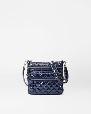 MZ Wallace Navy Lacquer Downtown Crosby Crossbody - Blue