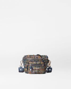 MZ Wallace Gold Multi Tweed Micro Crosby Sling - White