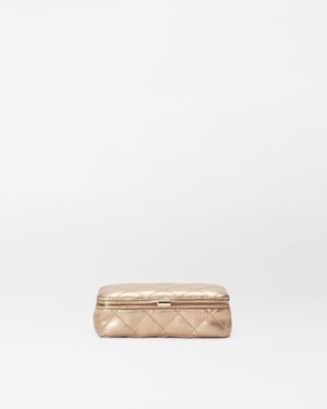 MZ Wallace Honey Metallic Leather Retro Frame Case - Natural