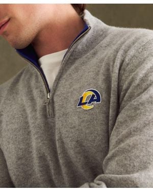 NAADAM Nfl Signature Cashmere Color Blocked Quarter Zip - Gray