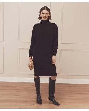NAADAM Luxe Cashmere Turtleneck Dress - Black