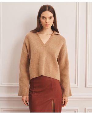 NAADAM Ultra Luxe Cashmere Polo - Brown
