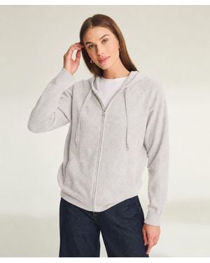 NAADAM Signature Cashmere Zip Up Hoodie - Gray