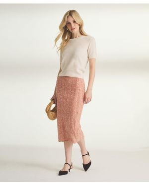 NAADAM Cotton Silk Pointelle Skirt - Natural