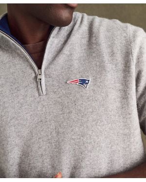 NAADAM Nfl Signature Cashmere Color Blocked Quarter Zip - Gray