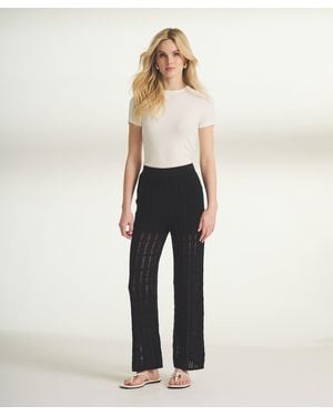 NAADAM Silk Blend Pointelle Cropped Pant - Natural