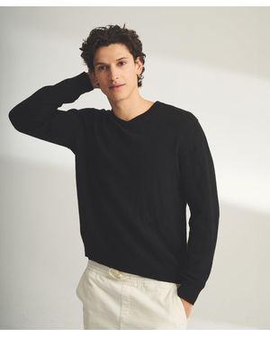 NAADAM Lightweight Reversible Cashmere V-Neck Sweater - Black