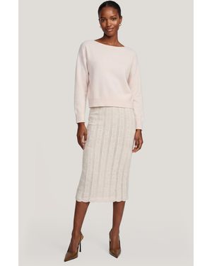 NAADAM Cotton Silk Pointelle Skirt - White