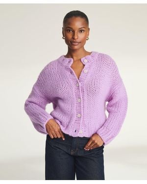 NAADAM Lofty Alpaca Cardigan - Purple