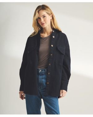 NAADAM Soft Denim Oversized Jacket - Blue