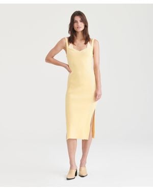 NAADAM Naia Cashmere Color Plaited Tank Dress - Natural