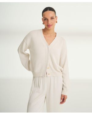 NAADAM Cotton Relaxed Cardigan - Natural