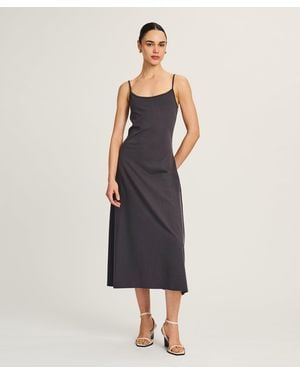 NAADAM Lightweight Brushed Cotton Slip Dress - Blue