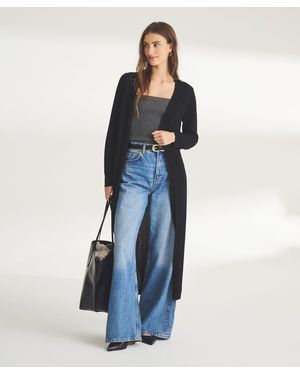 NAADAM Luxurious Midi-Length Cashmere Duster - Blue