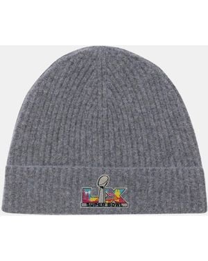 NAADAM Super Bowl Lx Cashmere Ribbed Beanie - Gray