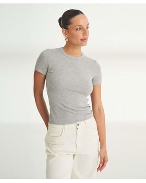 NAADAM Baby Rib Short Sleeve Tee - White