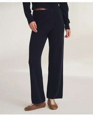 NAADAM Signature Cashmere Straight Leg Pant - Blue
