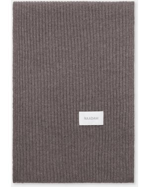 NAADAM Cashmino Ribbed Scarf - Gray