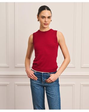 NAADAM Super Fine Cashmere High Neck Tank - Red