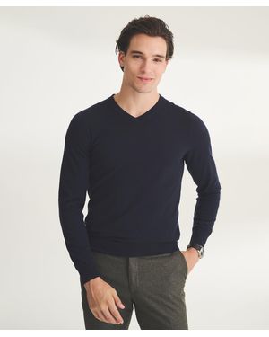 NAADAM Super Fine Cashmere Long Sleeve V-Neck - Blue