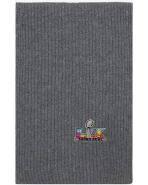 NAADAM Super Bowl Lx Cashmere Ribbed Scarf - Gray