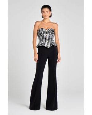 Nadine Merabi Maya Check Top - Blue