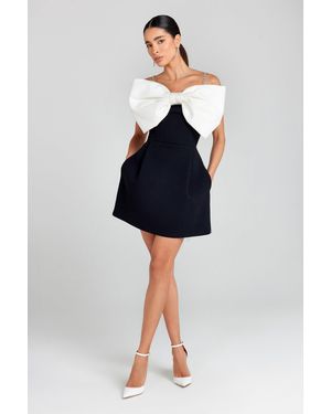 Mini Nadine Merabi Jenny Bow Dress - Blue
