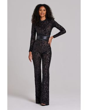 Nadine Merabi Bella Dark Nude Jumpsuit - Blue