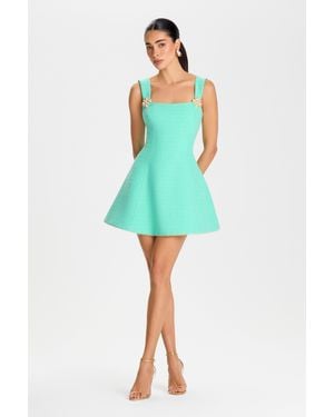 Mini Nadine Merabi Isla Mint Dress - Blue
